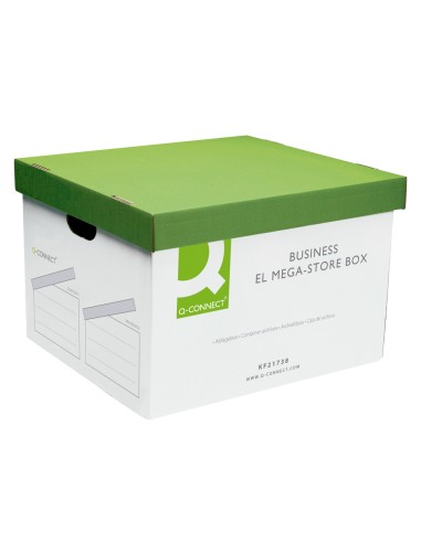 Cajon q connect carton para 4 cajas archivo definitivo folio montaje automatico medidas interior 295x383x430mm