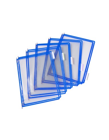 Funda para portacatalogo tarifold din a4 color azul pack de 10 unidades