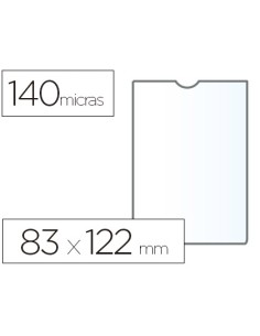 Funda portadocumento esselte plastico transparente 140 micras tamano 83x122 mm