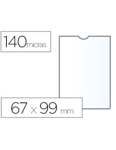 Funda portadocumento esselte plastico transparente 140 micras tamano 67x99 mm