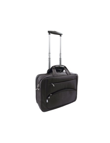 Maletin para portatil q connect 16 negro 1 asa 2 bolsillos exteriores y ruedas medidas 410x325x150 mm