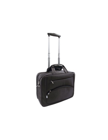 Maletin para portatil q connect 16 negro 1 asa 2 bolsillos exteriores y ruedas medidas 410x325x150 mm
