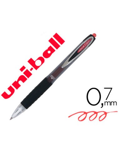 Boligrafo uni ball roller umn 207 retractil 07 mm color rojo