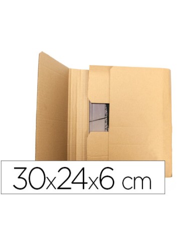 Caja para embalar q connect libro medidas 300x240x60 mm espesor carton 3 mm