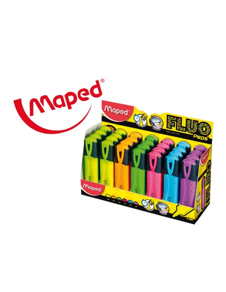 Rotulador maped fluo peps classic expositor de 28 unidades colores surtidos