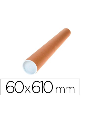 Tubo de carton q connect portadocumentos tapa plastico 60x640 mm