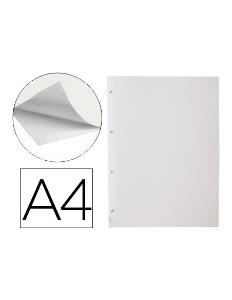 Hoja album liderpapel autoadhesiva blanca