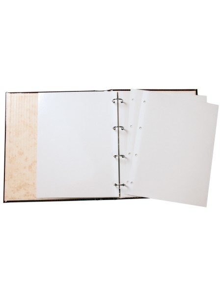 Hoja album liderpapel autoadhesiva blanca