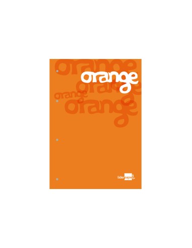 Bloc encolado liderpapel cuadro 5 mm naranja a4 natural100 hojas 100 g m2