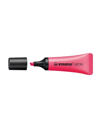 Rotulador stabilo fluorescente 72 rosa neon