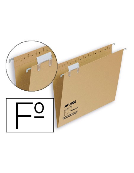 Carpeta colgante fade folio visor superior kraft eco