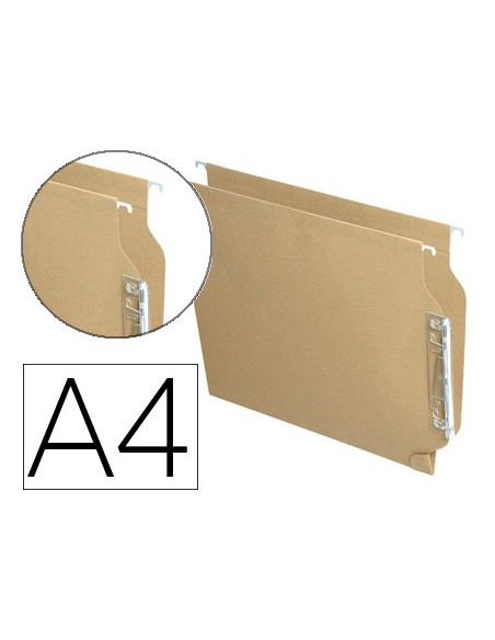 Carpeta colgante fade din a4 visor lateral kraft eco