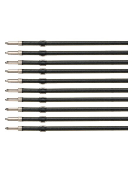 Recambio boligrafo liderpapel gummy touch retractil 10 mm tinta celeste bolsa de 10 unidades