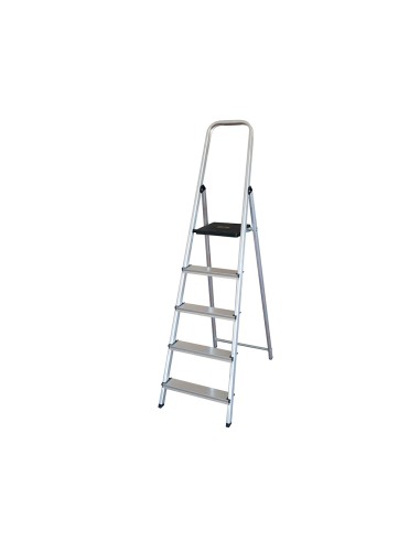 Escalera q connect de aluminio 5 peldanos 1062x483x1675 mm peso maximo 150 kg en 131