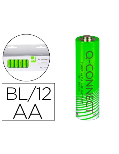Pila q connect alcalina aa blister con 12 unidades