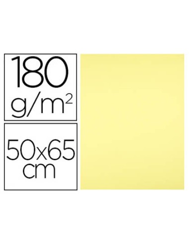 Cartulina liderpapel 50x65 cm 180 gr amarillo medio unidad