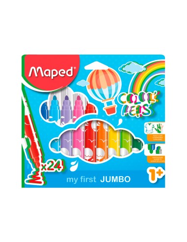 Rotulador maped color peps early age jumbo caja de 24 colores