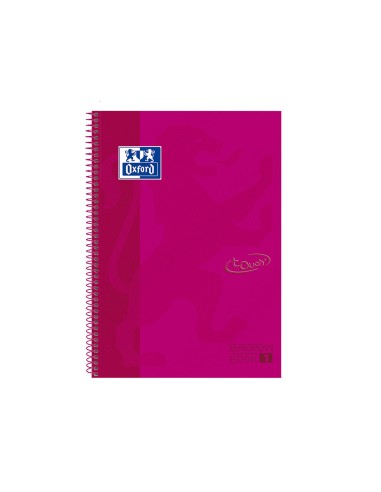 Cuaderno espiral oxford ebook 1 tapa extradura din a4 80 h cuadricula 5 mm rosa frambuesa touch