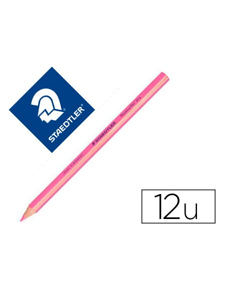 Lapices fluorescente staedtler triangular top star rosa caja de 12 unidades