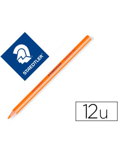 Lapices fluorescente staedtler triangular top star naranja caja de 12 unidades