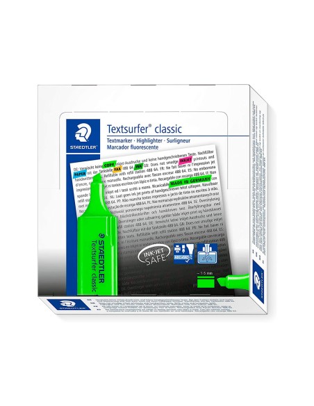 Rotulador staedtler textsurfer classic 364 fluorescente verde