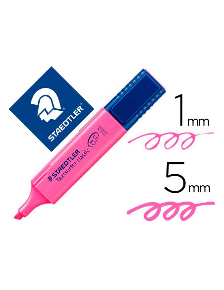 Rotulador staedtler textsurfer classic 364 fluorescente rosa