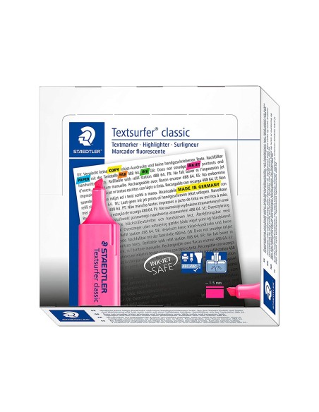 Rotulador staedtler textsurfer classic 364 fluorescente rosa