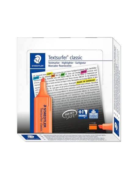 Rotulador staedtler textsurfer classic 364 fluorescente naranja