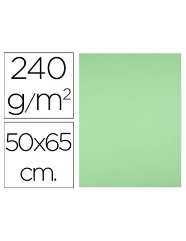 Cartulina liderpapel 50x65 cm 240g m2 verde pistacho paquete de 25 unidades