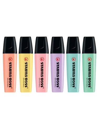 Rotulador stabilo boss pastel fluorescente 70 estuche de 4 unidades surtidas