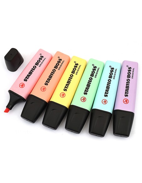 Rotulador stabilo boss pastel fluorescente 70 melocoton sedoso
