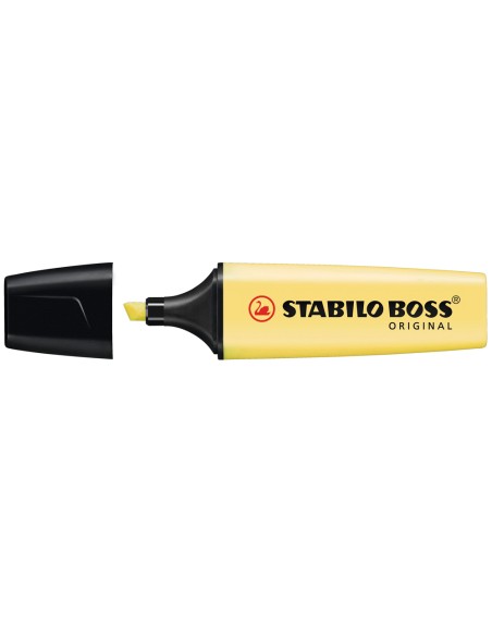 Rotulador stabilo boss pastel fluorescente 70 amarillo cremoso