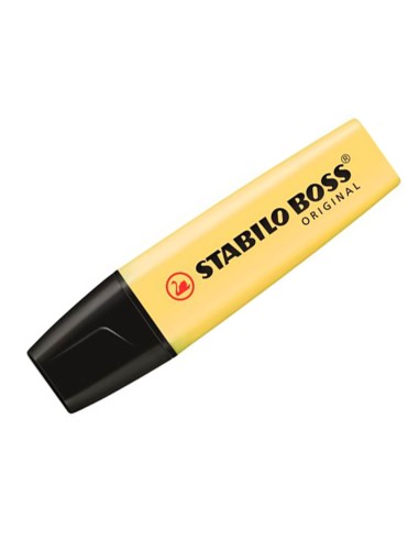 Rotulador stabilo boss pastel fluorescente 70 amarillo cremoso
