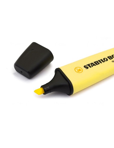 Rotulador stabilo boss pastel fluorescente 70 amarillo cremoso