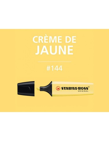 Rotulador stabilo boss pastel fluorescente 70 amarillo cremoso