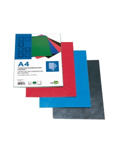 Tapa encuadernacion liderpapel carton a4 1mm verde paquete de 50 unidades
