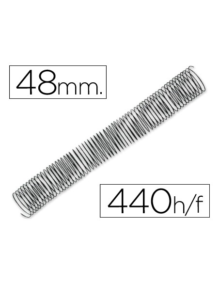 Espiral metalico q connect 64 5 1 48mm 12mm caja de 25 unidades