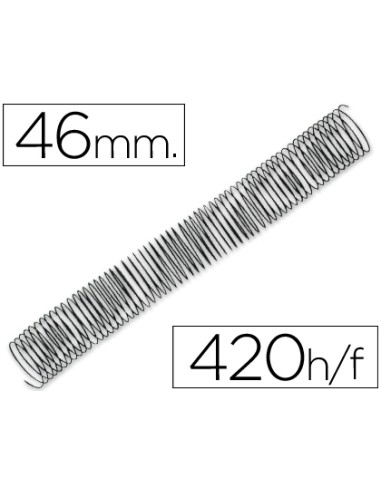 Espiral metalico q connect 64 5 1 46mm 12mm caja de 25 unidades