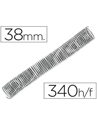 Espiral metalico q connect 64 5 1 38mm 12mm caja de 25 unidades