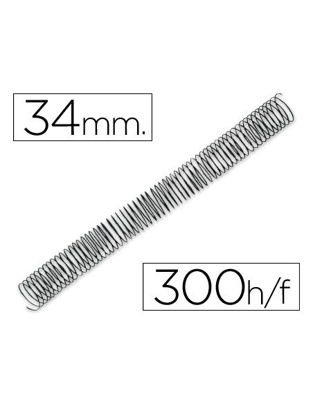 Espiral metalico q connect 64 5 1 34mm 12mm caja de 25 unidades