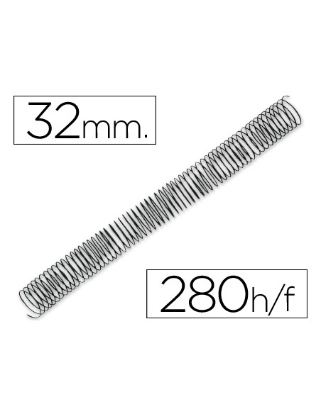 Espiral metalico q connect 64 5 1 32mm 12mm caja de 50 unidades