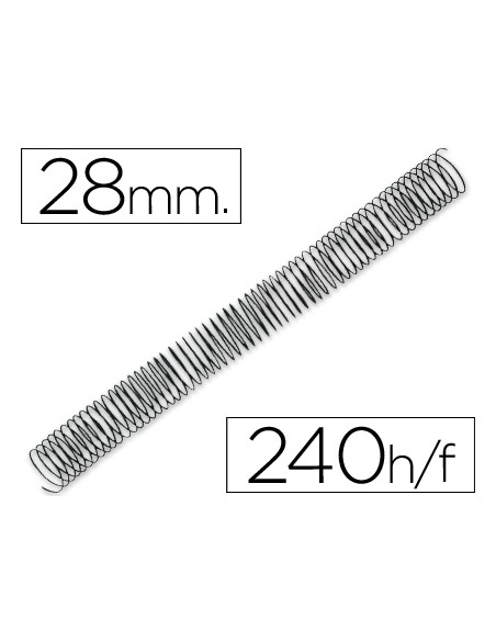 Espiral metalico q connect 64 5 1 28mm 12mm caja de 50 unidades