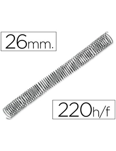 Espiral metalico q connect 64 5 1 26mm 12mm caja de 50 unidades