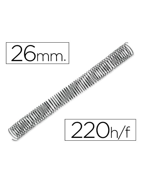 Espiral metalico q connect 64 5 1 26mm 12mm caja de 50 unidades