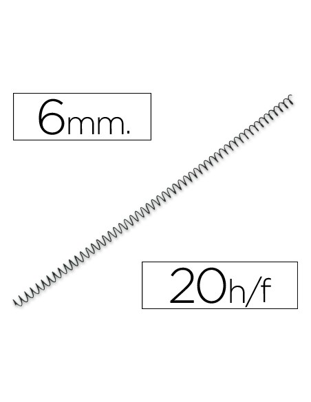 Espiral metalico q connect 64 5 1 6mm 1mm caja de 200 unidades