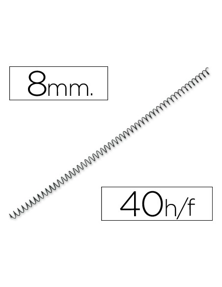 Espiral metalico q connect 56 4 1 8mm 1mm caja de 200 unidades