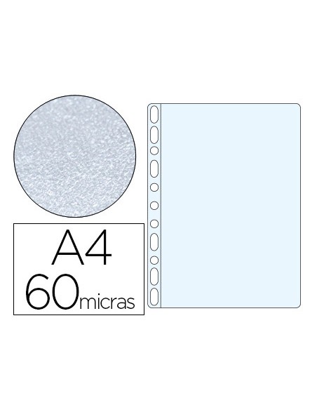 Funda multitaladro esselte din a4 polipropileno 60 mc piel de naranja caja de 100 unidades