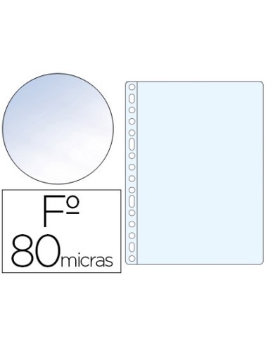 Funda multitaladro esselte folio polipropileno 80 mc cristal caja de 100 unidades