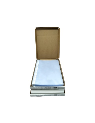 Funda multitaladro esselte din a4 polipropileno 80 mc 16 taladros piel de naranja caja de 100 unidades