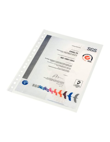 Funda multitaladro esselte din a4 polipropileno 80 mc 16 taladros piel de naranja caja de 100 unidades